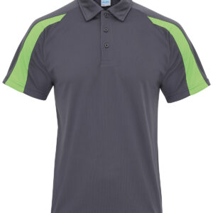 Contrast cool polo - Charcoal/Lime Green, S