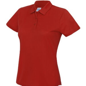 Women's cool polo - Fire Red, XS