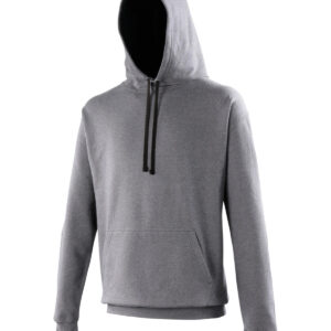 Varsity hoodie - Charcoal/Jet Black, XS