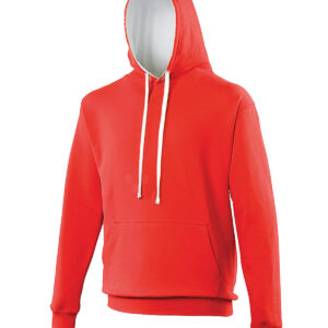 Varsity hoodie - Fire Red/Arctic White, XS