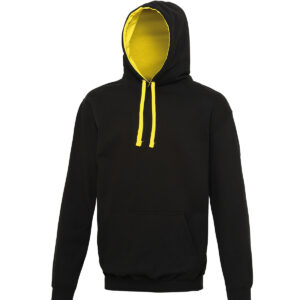 Varsity hoodie - Jet Black/Sun Yellow, S