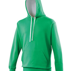 Varsity hoodie - Kelly Green/Arctic White, XS