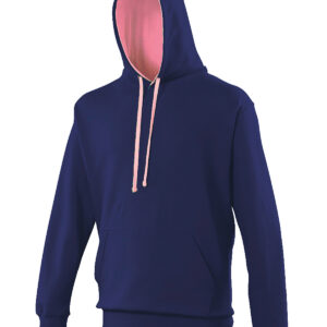 Varsity hoodie - Oxford Navy/Candyfloss Pink, S