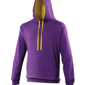 Varsity hoodie - Purple/Sun Yellow, XS