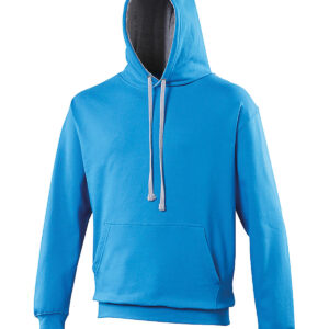 Varsity hoodie - Sapphire Blue/Heather Grey, XS