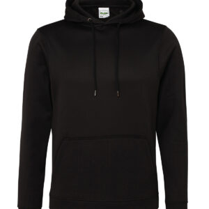 Sports polyester hoodie - Jet Black, S