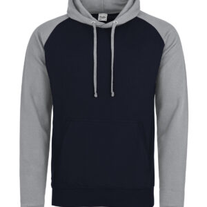 Baseball hoodie - Oxford Navy/Heather Grey, S