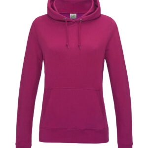 Women's College Hoodie - Hot Pink, XS