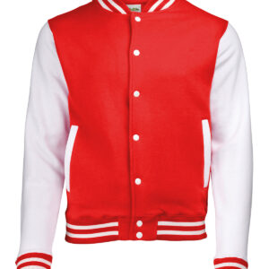 Varsity jacket - Fire Red/White, XS