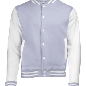 Varsity jacket - Heather Grey/White, XS