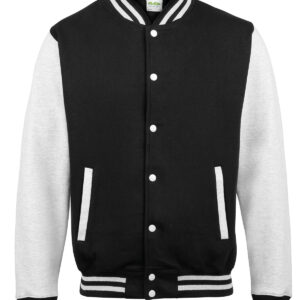 Varsity jacket - Jet Black/Heather Grey, XS
