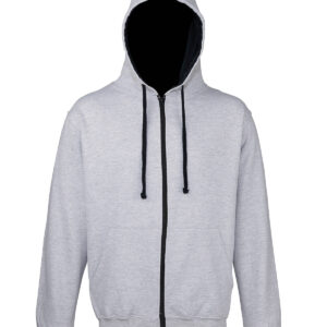 Varsity zoodie - Heather Grey/French Navy, S