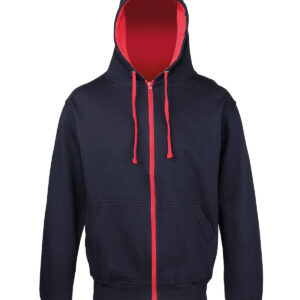 Varsity zoodie - New French Navy/Fire Red, S