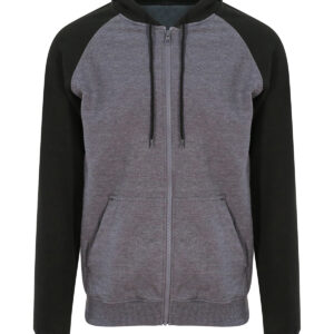 Baseball zoodie - Charcoal/Jet Black, S