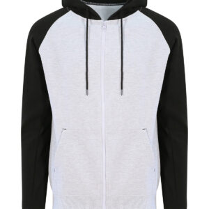Baseball zoodie - Heather Grey/Jet Black, S