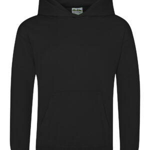 Kids sports polyester hoodie - Jet Black, 3/4 Yrs