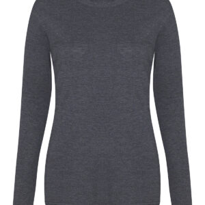 Women's triblend T long sleeve - Heather/Charcoal, XS