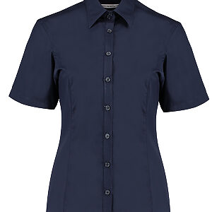 Business blouse short-sleeved (tailored fit) - Dark Navy, 8