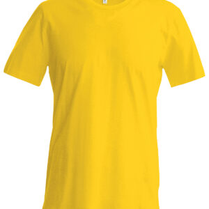 Short-sleeved crew neck T-shirt - Yellow, S