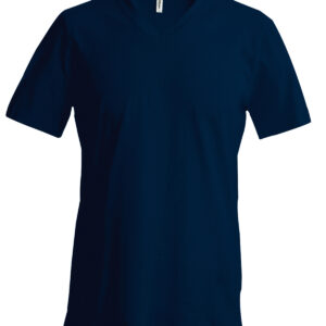 Men's short-sleeved V-neck T-shirt - Navy, S