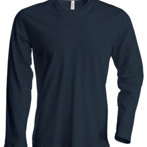 Men's long-sleeved crew neck T-shirt - Dark Grey, S