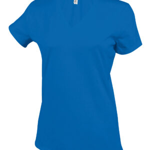 Ladies' short-sleeved V-neck T-shirt - Royal* Blue, S