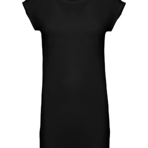 Ladies' long T-shirt - Black, S/M