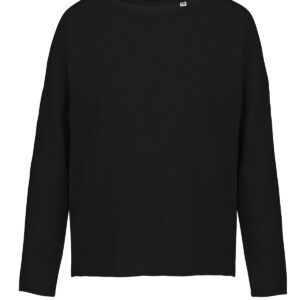 Ladies' oversized sweatshirt - Black, S/M