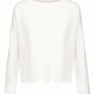 Ladies' oversized sweatshirt - Off White, S/M