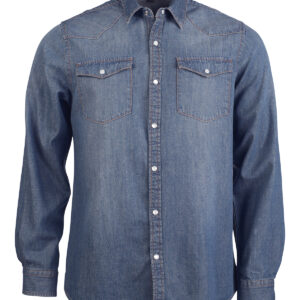 Men's long-sleeved denim shirt - Blue Jean, S