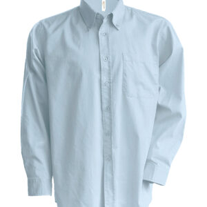 Men's long-sleeved Oxford shirt - Oxford Blue, S