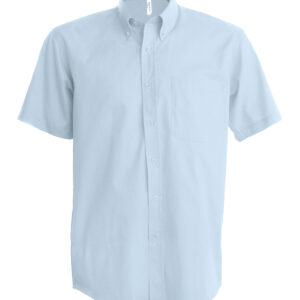 Men's short-sleeved Oxford shirt - Oxford Blue, S