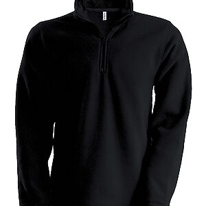 Enzo zip neck microfleece jacket - Black, S