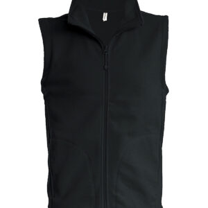 Luca men's microfleece gilet - Black, S