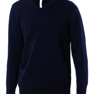 Men's V-neck jumper - Navy, S