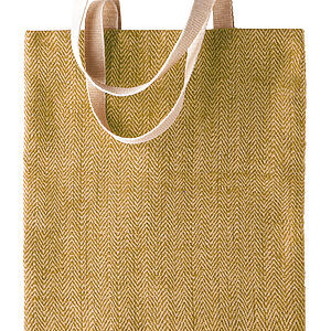 100% natural yarn dyed jute bag - Natural/Military Green, One size