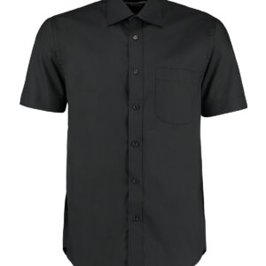 Business shirt short-sleeved (classic fit) - Black, 14.5