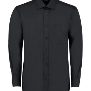 Business shirt long-sleeved (classic fit) - Black, 14.5