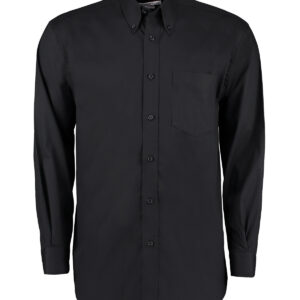 Corporate Oxford shirt long-sleeved (classic fit) - Black, 14.5