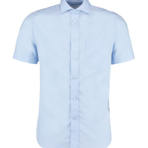Premium non-iron corporate shirt short-sleeved (classic fit) - Light Blue, 14.5