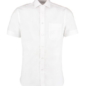 Premium non-iron corporate shirt short-sleeved (classic fit) - White, 14.5