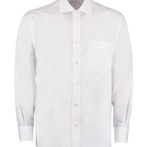 Premium non-iron corporate shirt long-sleeved (classic fit) - White, 14.5
