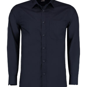 Poplin shirt long-sleeved (tailored fit) - Dark Navy, 14.5