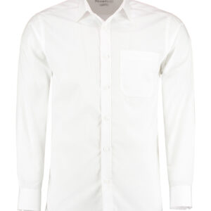 Poplin shirt long-sleeved (tailored fit) - White, 13.5