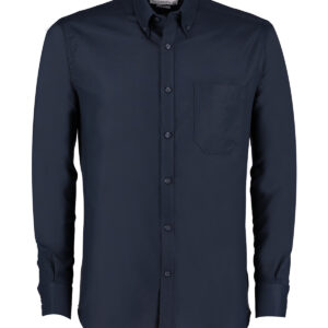 Slim fit workwear Oxford shirt long-sleeved (slim fit) - Navy, 14
