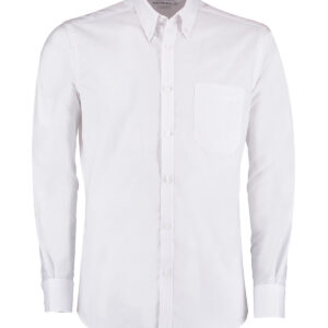 Slim fit workwear Oxford shirt long-sleeved (slim fit) - White, 14