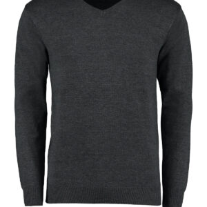 Arundel v-neck sweater long sleeve (classic fit) - Graphite, XXS