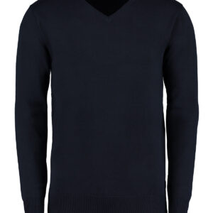 Arundel v-neck sweater long sleeve (classic fit) - Navy, XXS