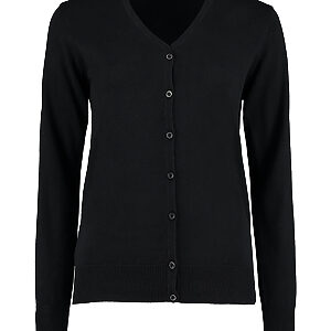 Women's Arundel v-neck cardigan long sleeve (classic fit) - Black, 6