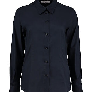 Women's workplace Oxford blouse long-sleeved (tailored fit) - French Navy, 8